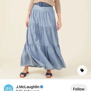 J. McLaughlin Chambray Maxi Skirt size M
